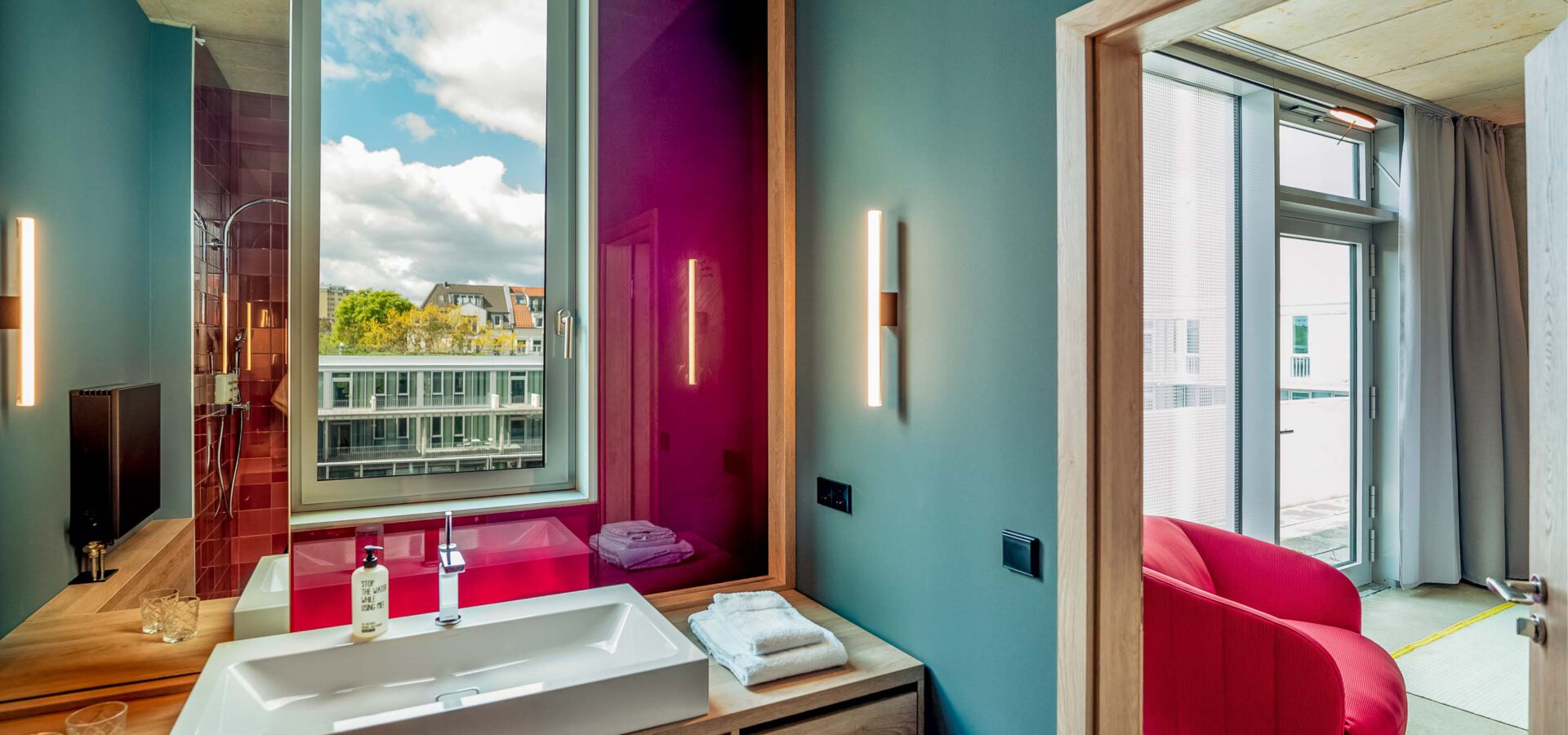 Badezimmer im Kölner KONCEPT HOTEL Josefine